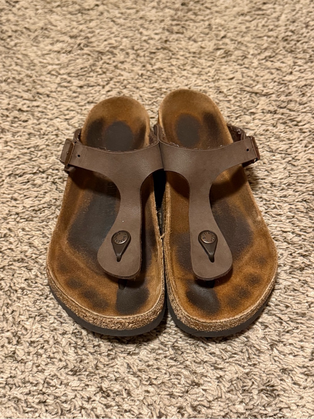 Birkenstock Gizeh Brown Thong Sandals Women’s 8.5 EU 39 Regular Width